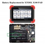 Battery Replacement for New XTOOL X100 PAD PLUS Programmer